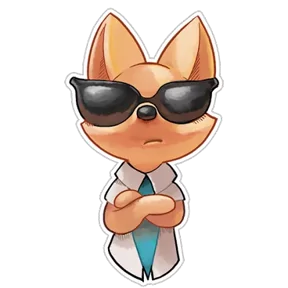 Стикер из набора Деловой пёс