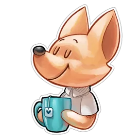 Стикер из набора Деловой пёс