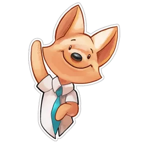 Стикер из набора Деловой пёс