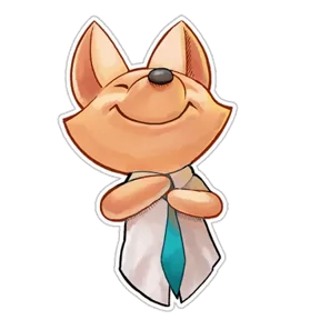 Стикер из набора Деловой пёс