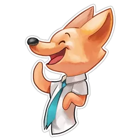 Стикер из набора Деловой пёс