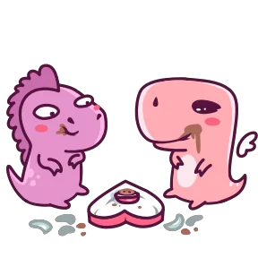 Стикер из набора Дино