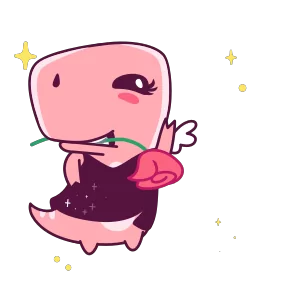 Стикер из набора Дино