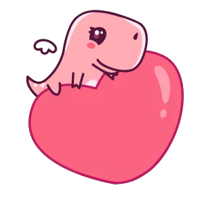 Стикер из набора Дино