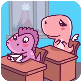 Стикер из набора Дино