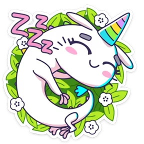 Стикерпак Единорожка для мессенджера MAX — 22 стикера