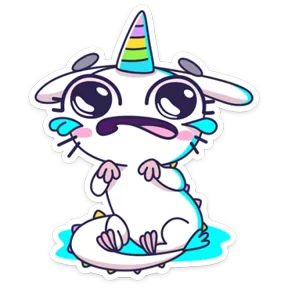 Стикер из набора Единорожка