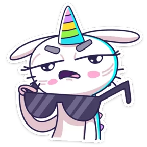 Стикер из набора Единорожка