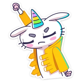 Стикер из набора Единорожка