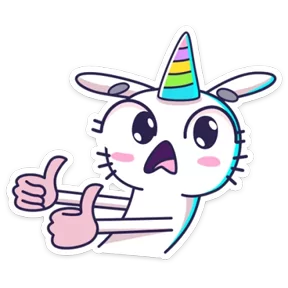 Стикер из набора Единорожка