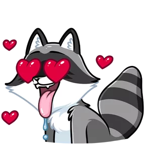 Стикер из набора Енот