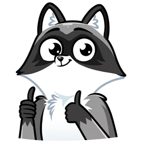 Стикер из набора Енот