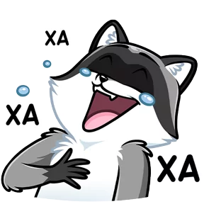 Стикер из набора Енот