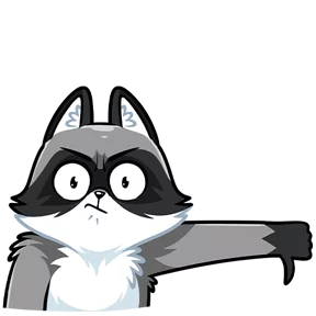 Стикер из набора Енот