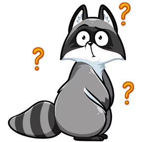 Стикер из набора Енот