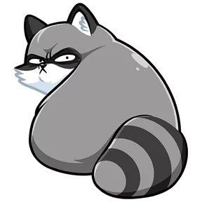 Стикер из набора Енот