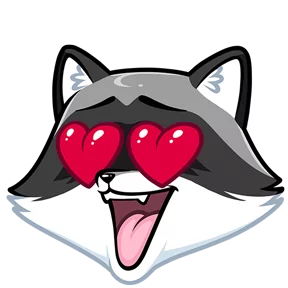 Стикер из набора Енот