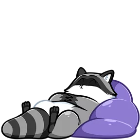 Стикер из набора Енот