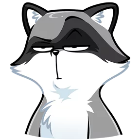 Стикер из набора Енот