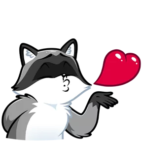 Стикер из набора Енот