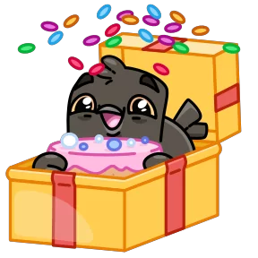 Стикер из набора Галчонок