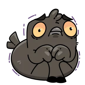 Стикер из набора Галчонок