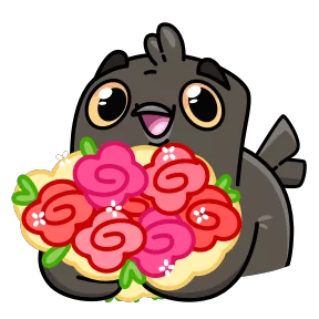 Стикер из набора Галчонок