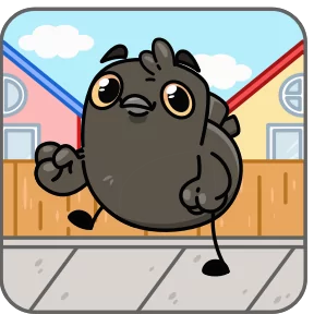 Стикер из набора Галчонок