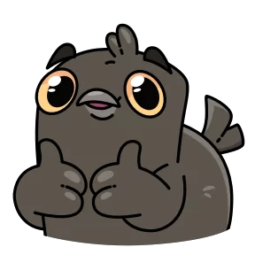 Стикер из набора Галчонок