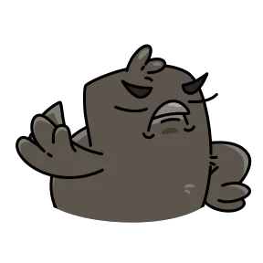 Стикер из набора Галчонок