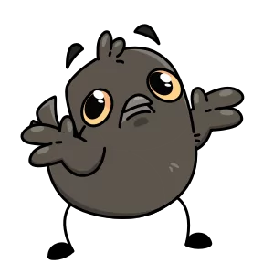 Стикер из набора Галчонок