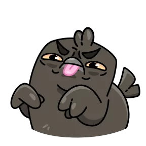 Стикер из набора Галчонок