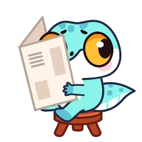 Стикер из набора Геккон