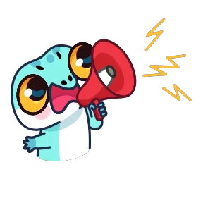 Стикер из набора Геккон