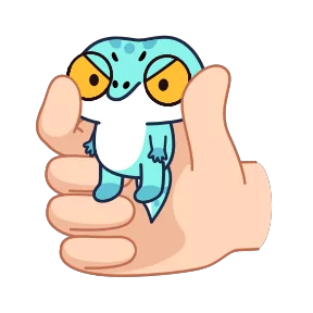 Стикер из набора Геккон