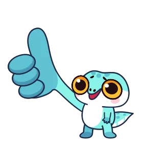 Стикер из набора Геккон