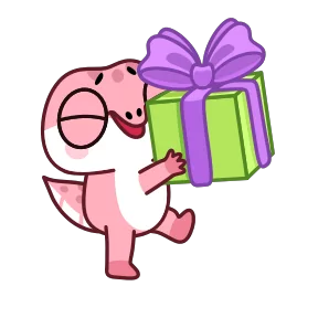 Стикер из набора Геккон