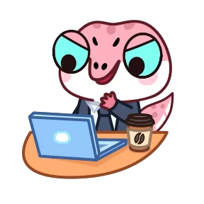 Стикер из набора Геккон