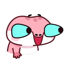 Стикер из набора Геккон