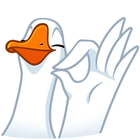 Стикер из набора Гусь!