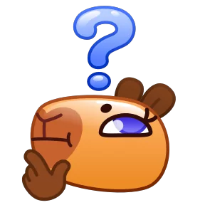 Стикер из набора Капибара