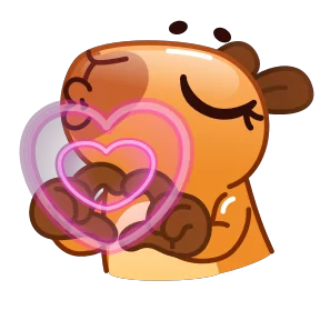 Стикер из набора Капибара