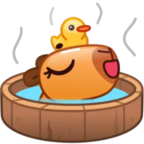 Стикер из набора Капибара