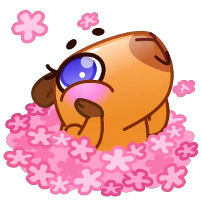 Стикер из набора Капибара