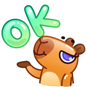 Стикер из набора Капибара