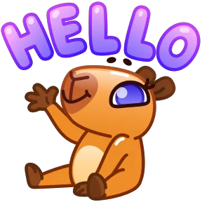 Стикер из набора Капибара