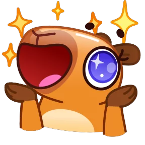 Стикер из набора Капибара