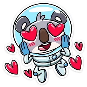 Стикер из набора Коала