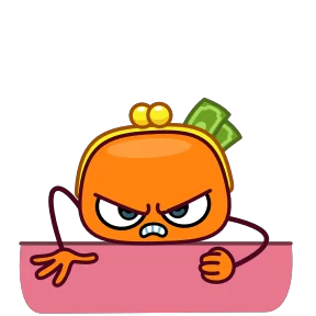 Стикер из набора Кошелёнок