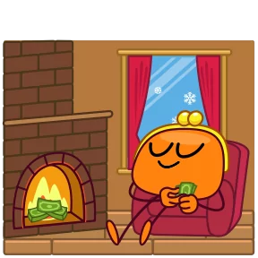 Стикер из набора Кошелёнок